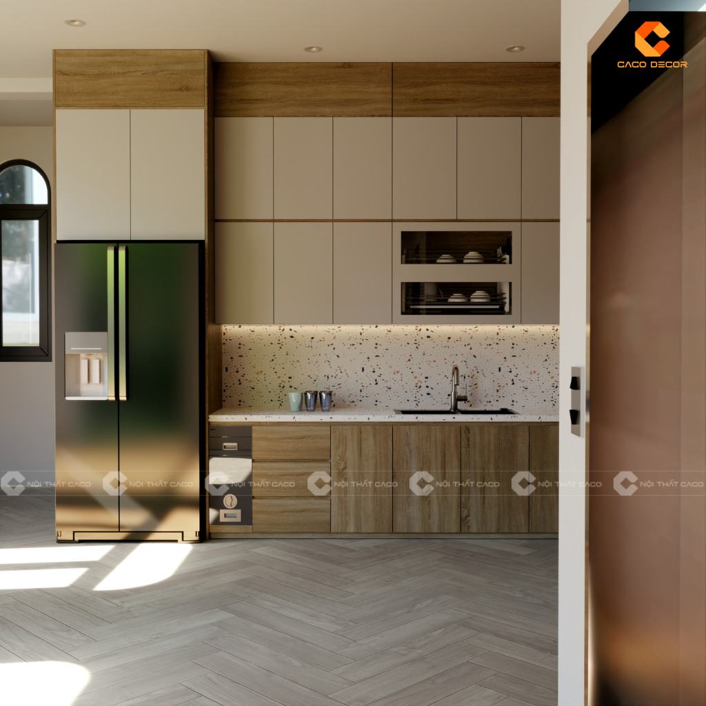 Điểm mạnh nổi bật của tủ bếp gỗ công nghiệp TBM087 2