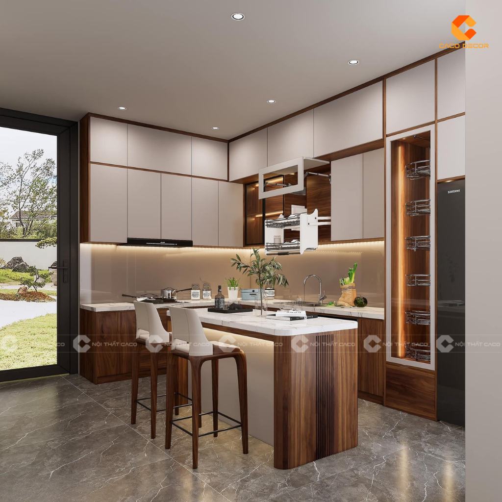 Tủ Bếp Gỗ Công Nghiệp TBM102 Đẹp Hiện Đại 2