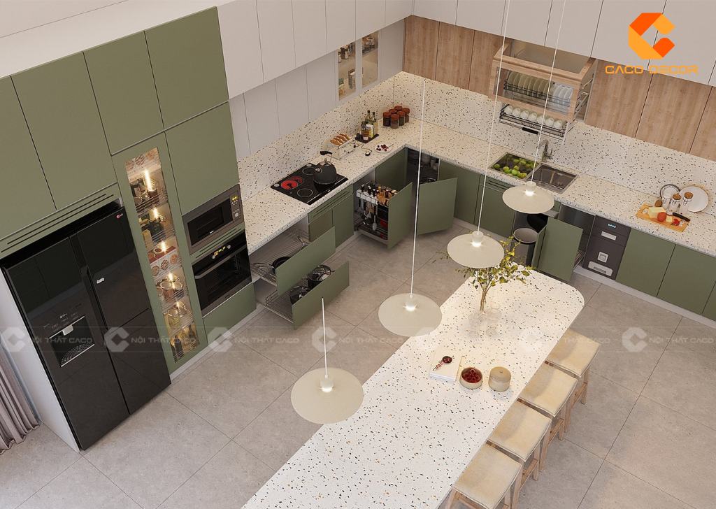 Tủ Bếp Gỗ Công Nghiệp TBM104 Hiện Đại và Cá Tính 2