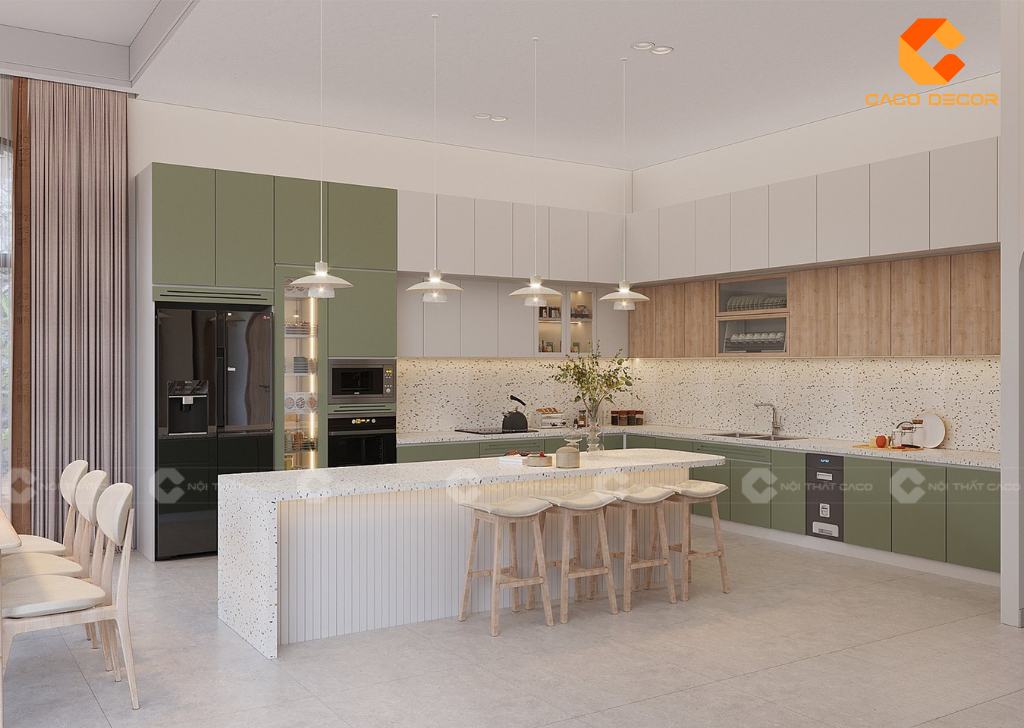 Tủ Bếp Gỗ Công Nghiệp TBM104 Hiện Đại và Cá Tính 1