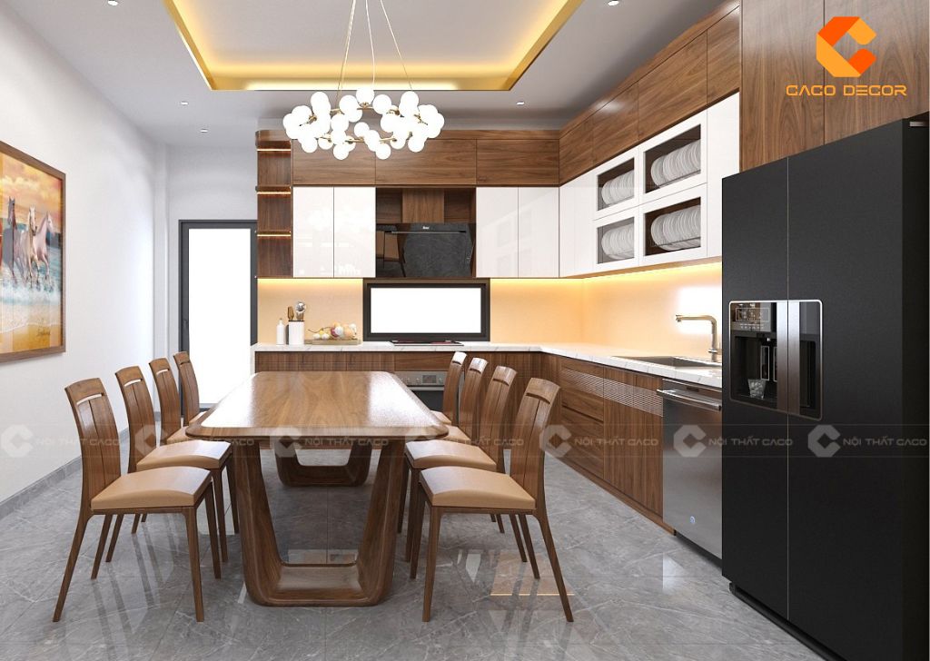 Tủ Bếp Gỗ Công Nghiệp TBM113 Sang Trọng 3