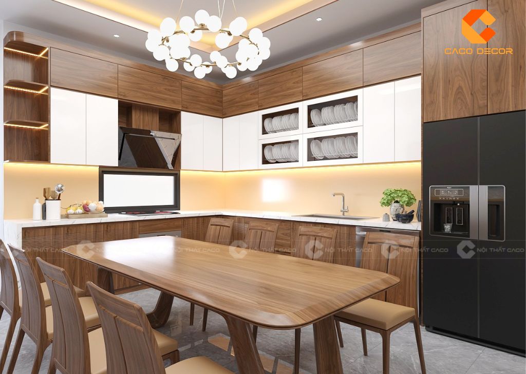 Tủ Bếp Gỗ Công Nghiệp TBM113 Sang Trọng 2