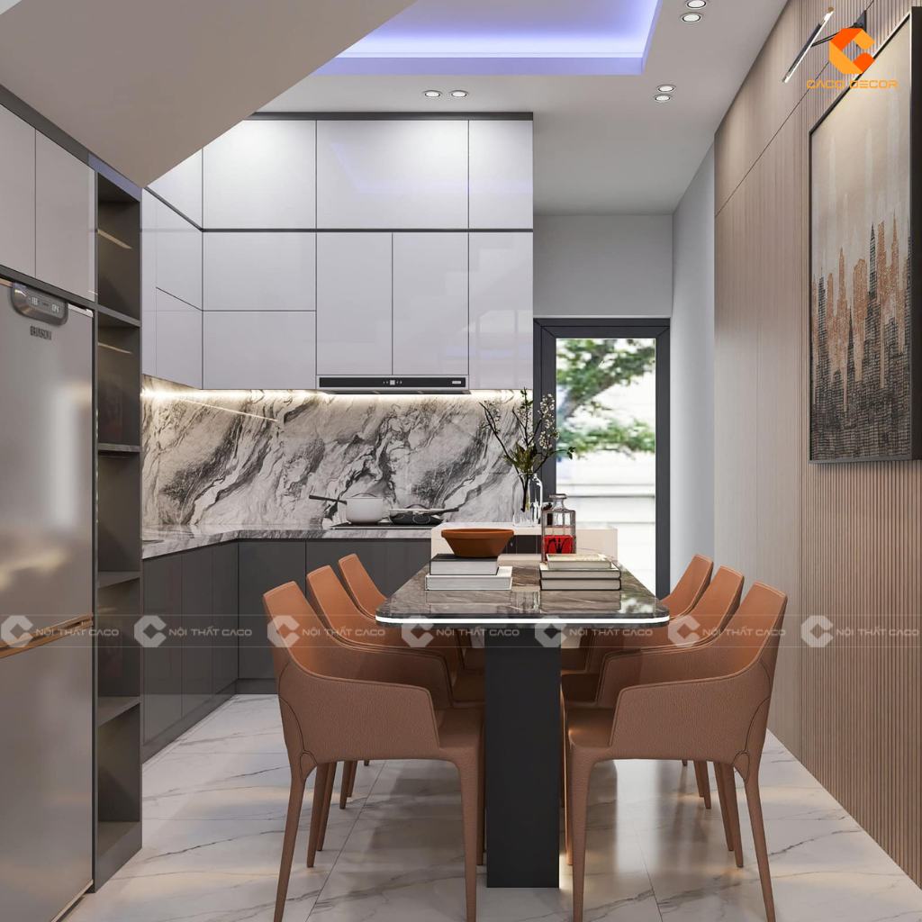 Tủ Bếp Gỗ Công Nghiệp TBM100 Sang Trọng 1