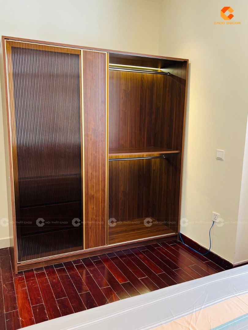 Tủ Quần Áo Cánh Kính Gỗ Công Nghiệp MDF Cửa Lùa Sang Trọng - TAK09 8