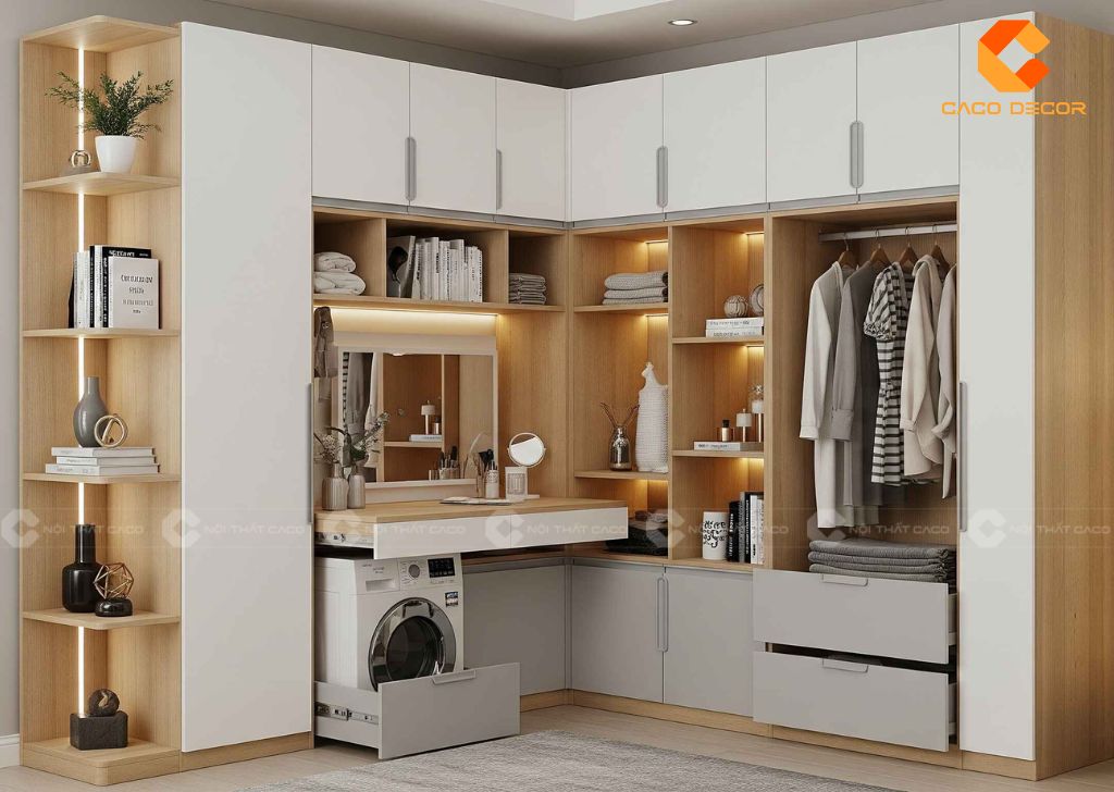 Top 15+ Mẫu Tủ Quần Áo Chữ L Hiện Đại Tối Ưu Diện Tích 2025 15