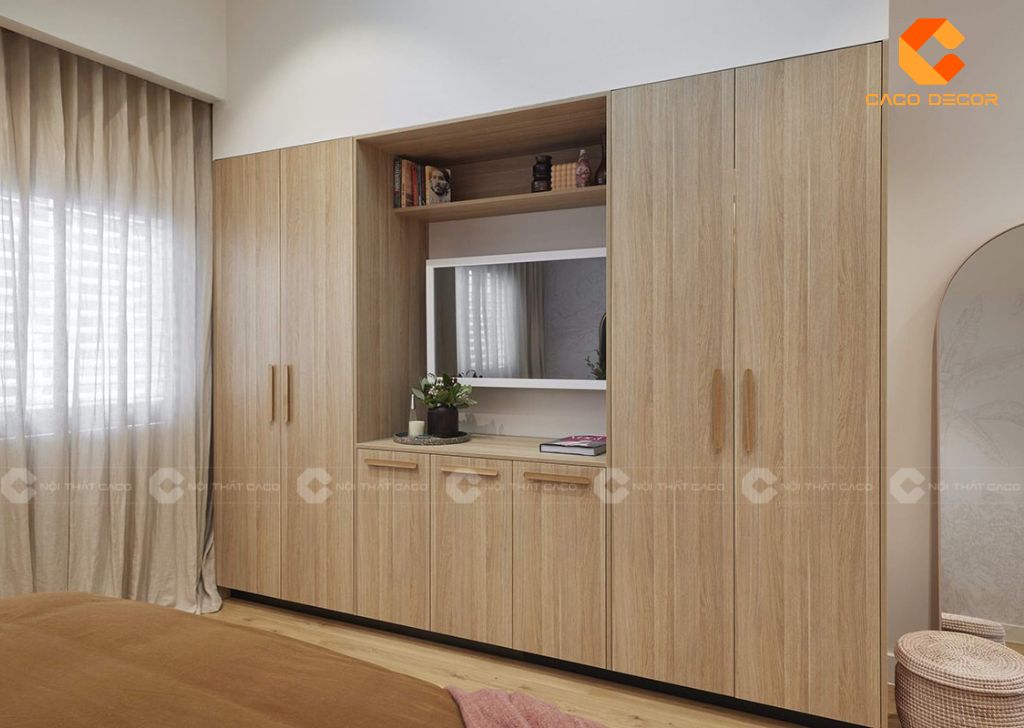 Top mẫu tủ quần áo kết hợp kệ tivi hiện đại sang trọng 10