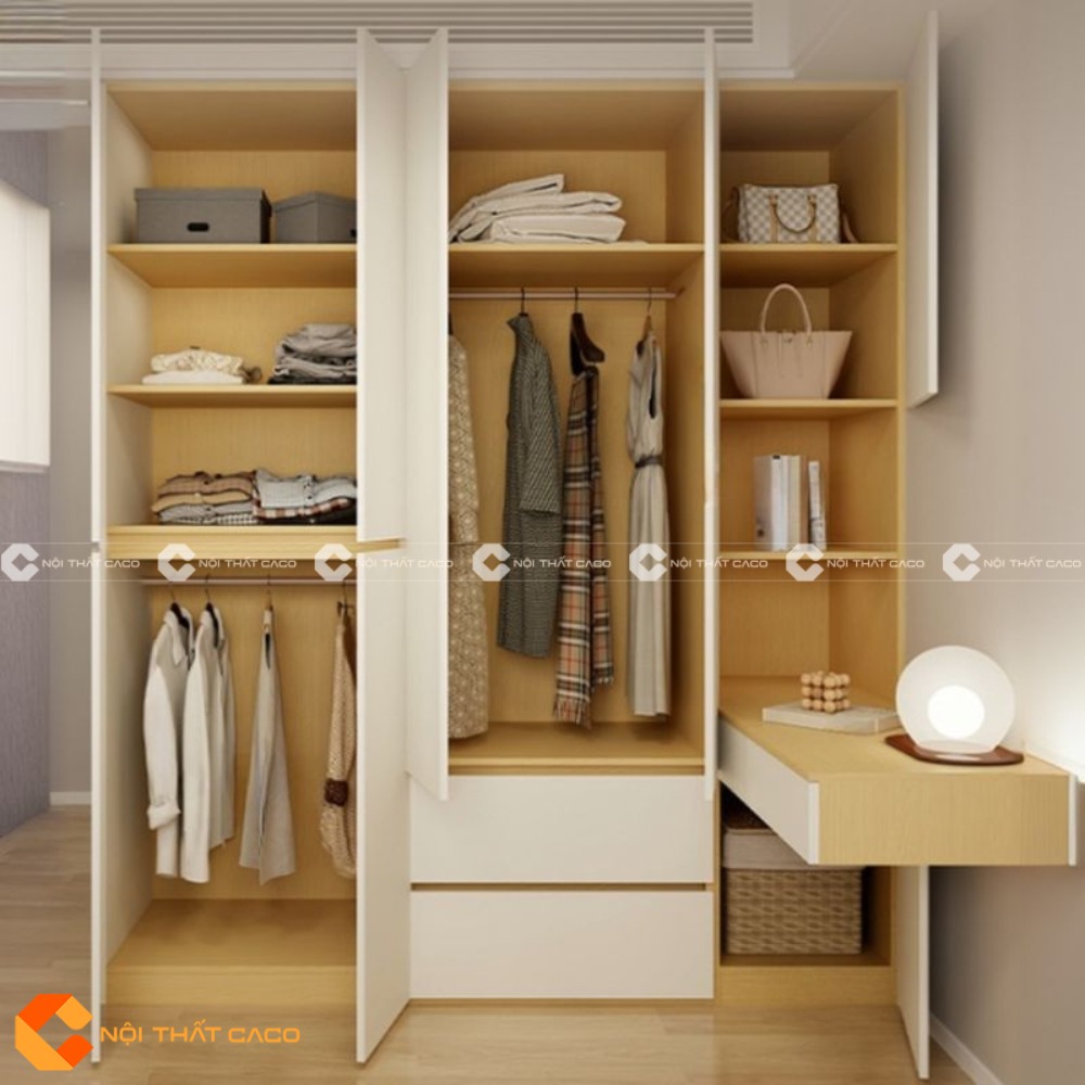 Tủ Quần Áo TAM076 Kết Hợp Bàn Trang Điểm Đa Năng Tủ Quần Áo TAM076 Kết Hợp Bàn Trang Điểm Đa Năng