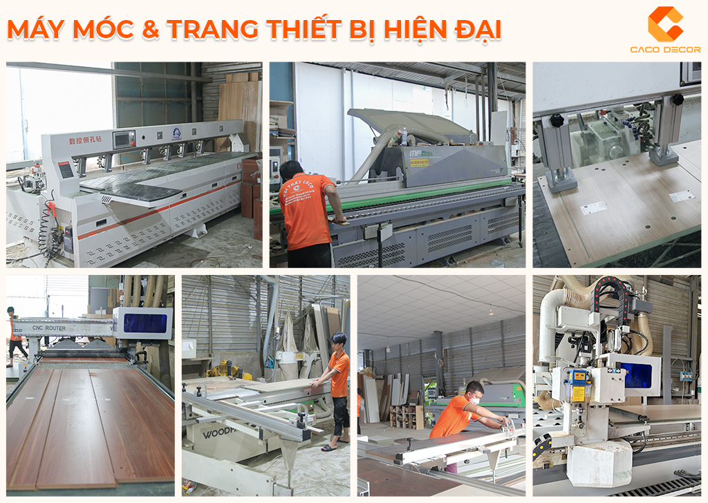 Hệ thống máy mọc tân tiến giúp Nội Thất CaCo hoàn thiện sản phẩm chuẩn chỉnh