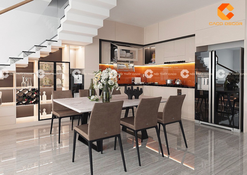 Mẫu 10 trong thiết kế phòng bếp 10m2 bởi  Nội Thất CaCo