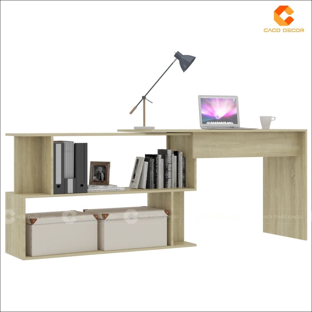 Bàn Làm Việc Gỗ Công Nghiệp BLV036 Kèm Kệ Hiện Đại 3