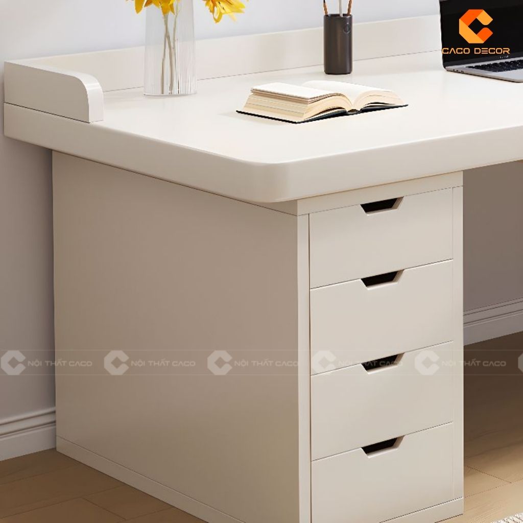 Bàn Làm Việc Gỗ Công Nghiệp BLV039 Tích Hợp Kệ Sách 2