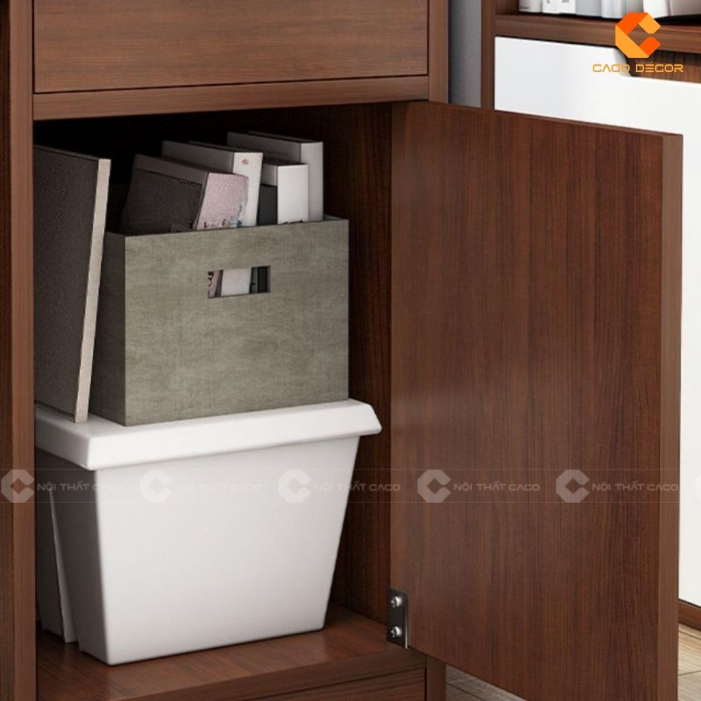 Bàn Làm Việc Gỗ Công Nghiệp BLV040 Màu Óc Chó Sang Trọng 7