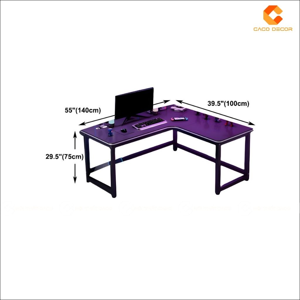 Bàn Làm Việc BLV042 Chân Sắt Mặt Gỗ Chữ L 8