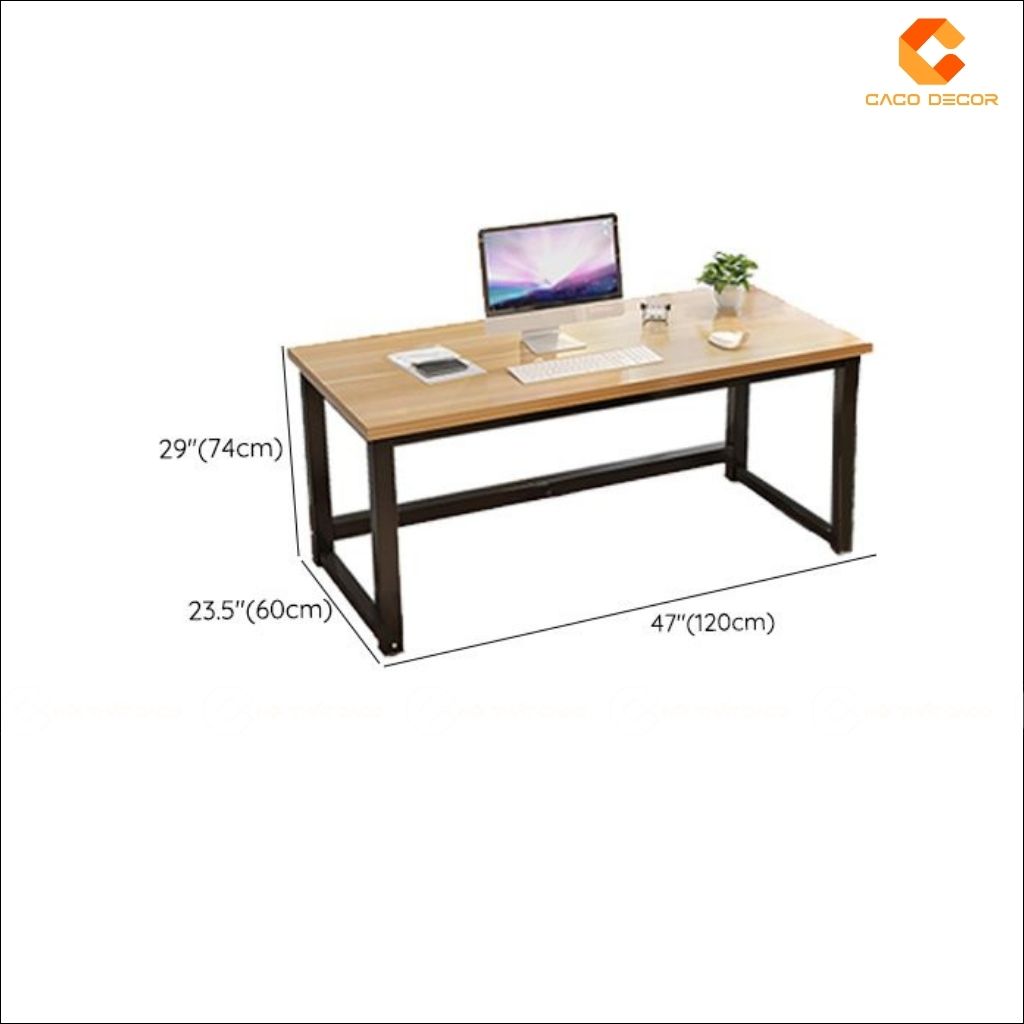 Bàn Làm Việc Chân Sắt BLV044 Mặt Gỗ Hiện Đại 6