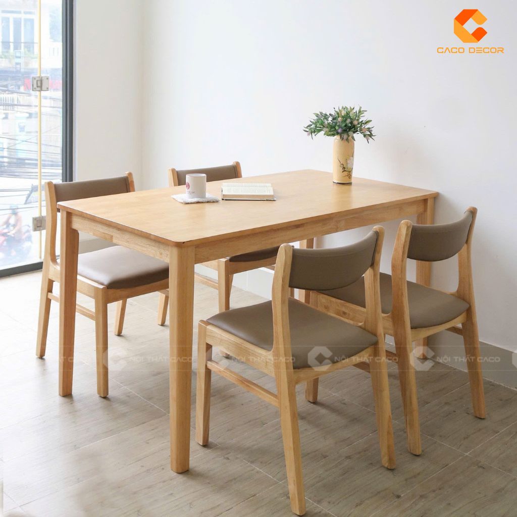 Bộ bàn ăn gỗ tự nhiên BA058 bền đẹp