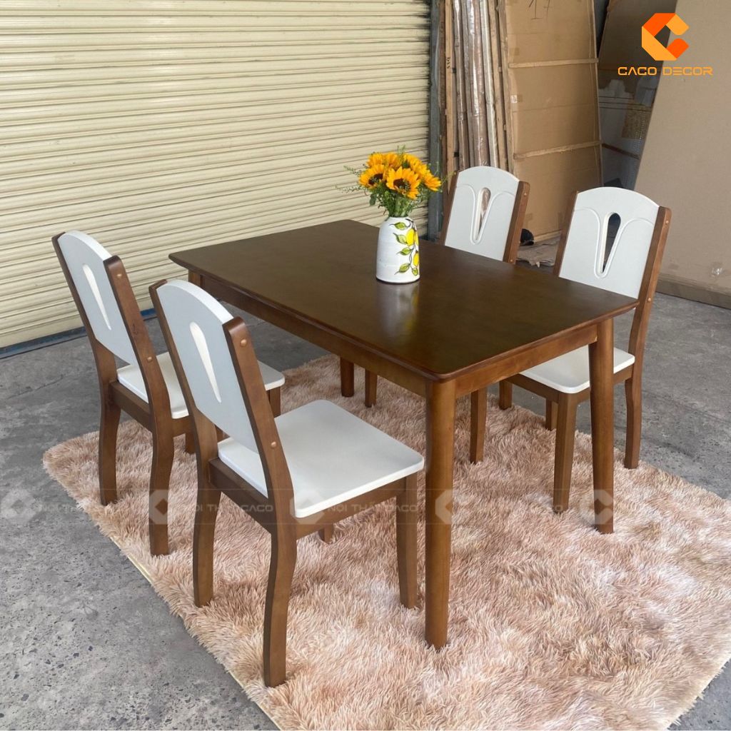 Bộ Bàn Ăn Gỗ Tự Nhiên BA059 Bền Đẹp 1