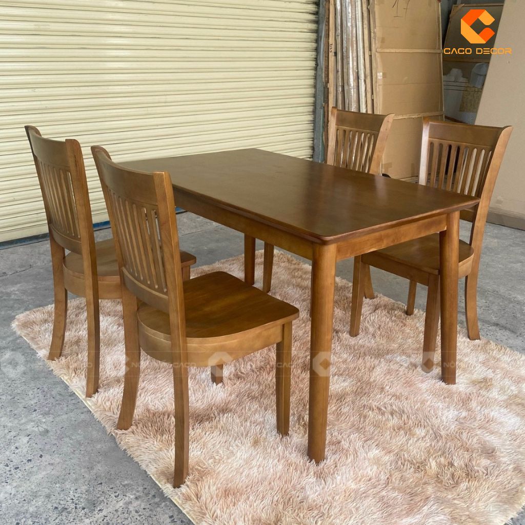 Bộ Bàn Ăn Gỗ Tự Nhiên BA059 Bền Đẹp 2