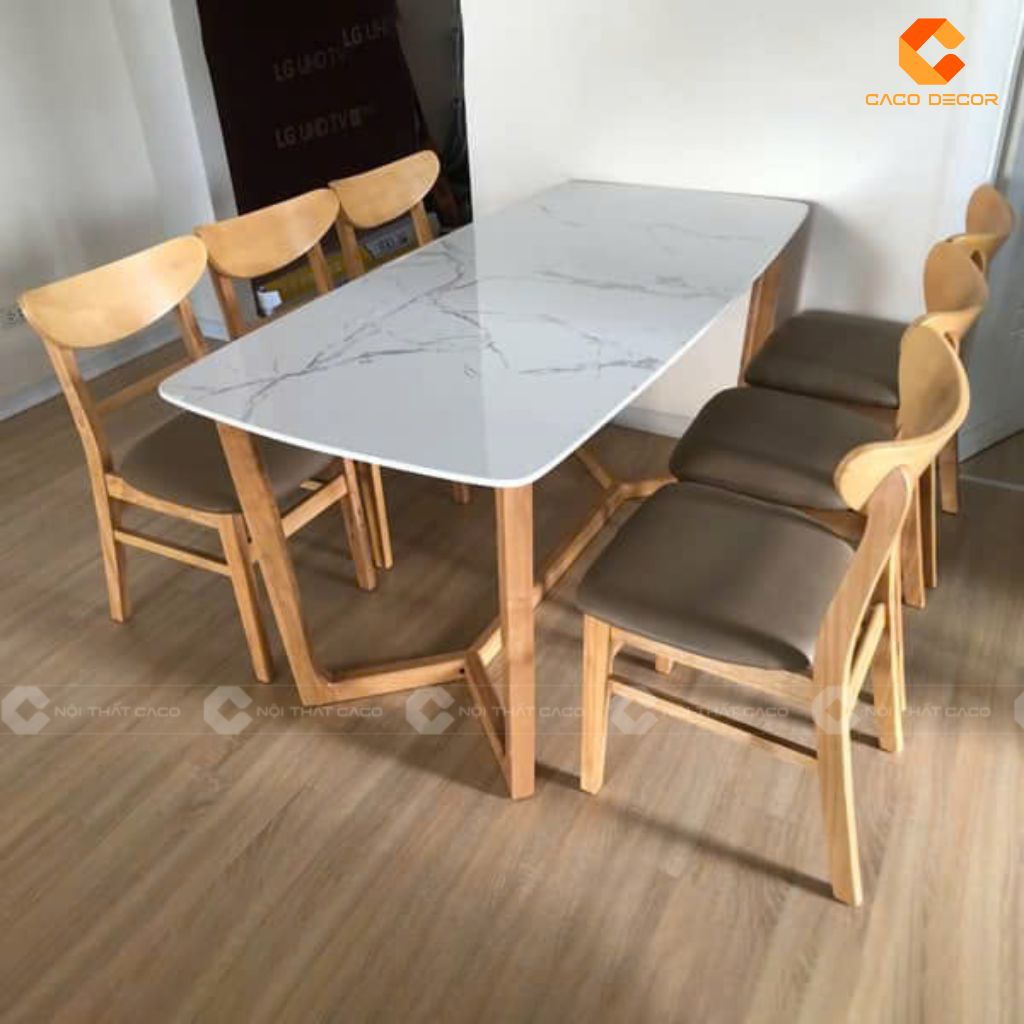 Bộ Bàn Ăn BA060 Gỗ Tự Nhiên 6 Ghế 2