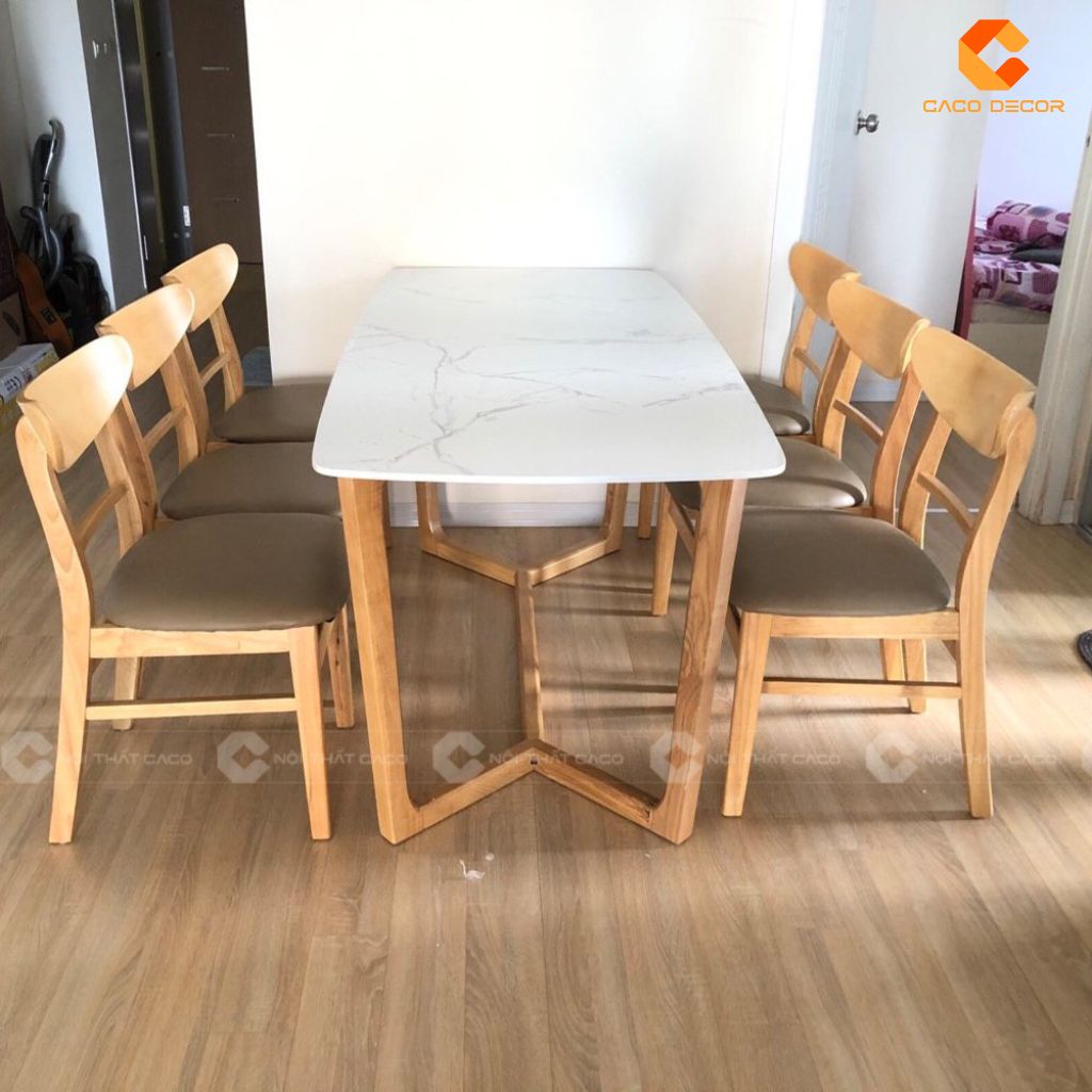 Bộ Bàn Ăn BA060 Gỗ Tự Nhiên 6 Ghế 1