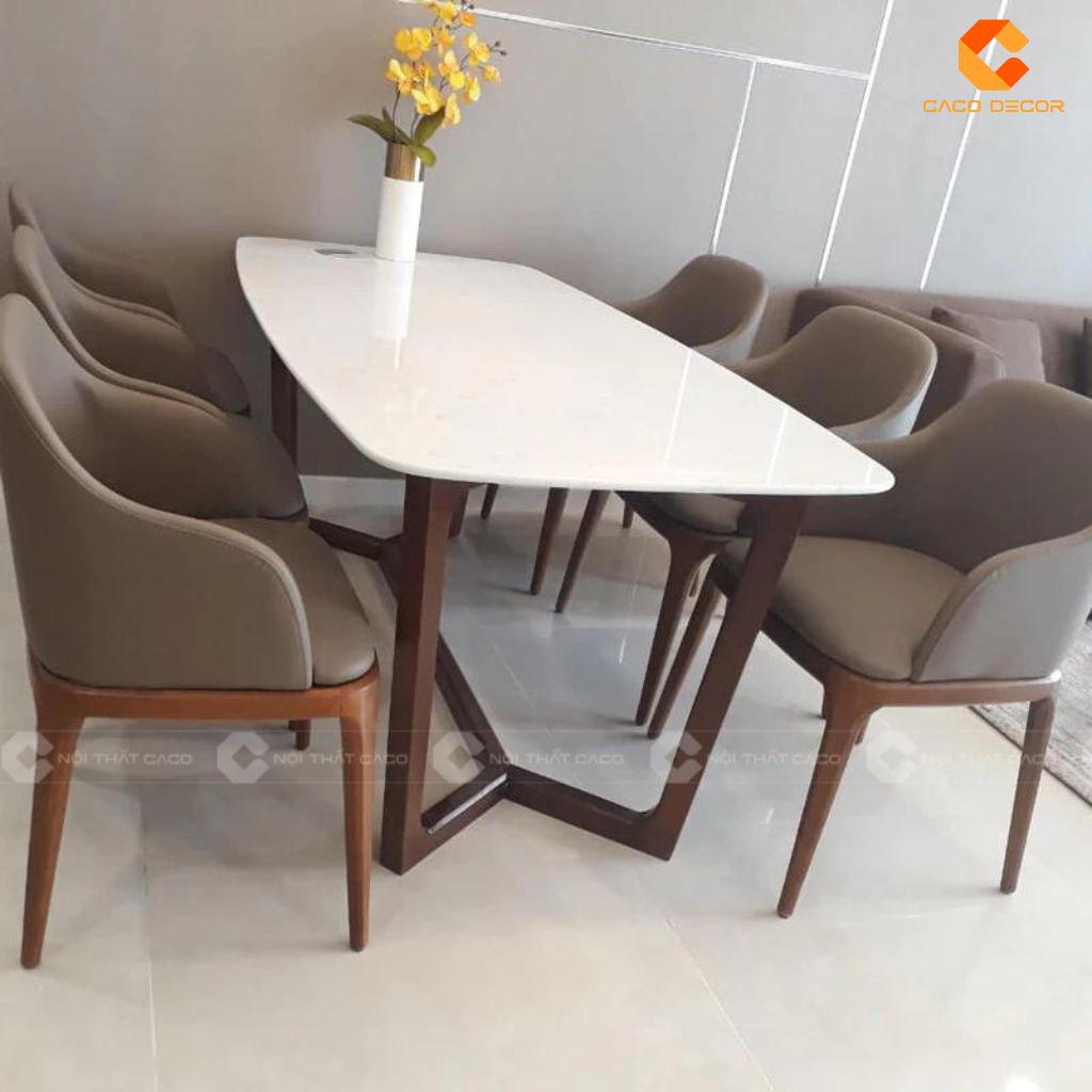 Bộ bàn ăn gỗ tự nhiên BA062 có độ bền cao