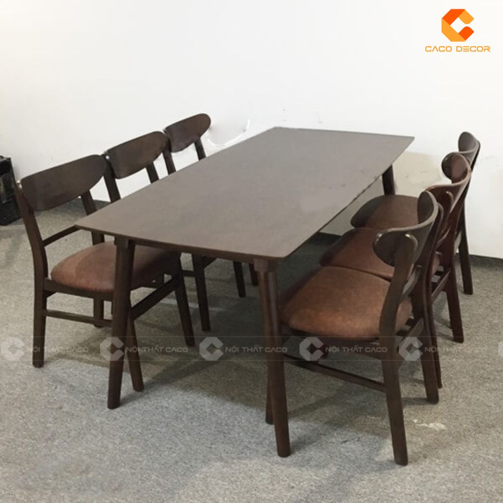 Bộ bàn ăn gỗ tự nhiên BA064 6 ghế