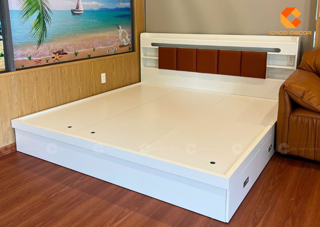 Combo Phòng Ngủ CBPN172 Tông Trắng Nâu Viền Vàng 4