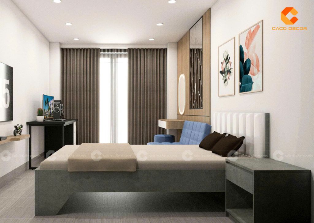 Combo Phòng Ngủ CBPN174 Màu Xám Xi Măng Hiện Đại 4