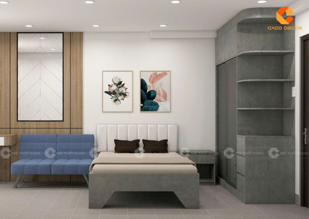 Combo Phòng Ngủ CBPN174 Màu Xám Xi Măng Hiện Đại 1