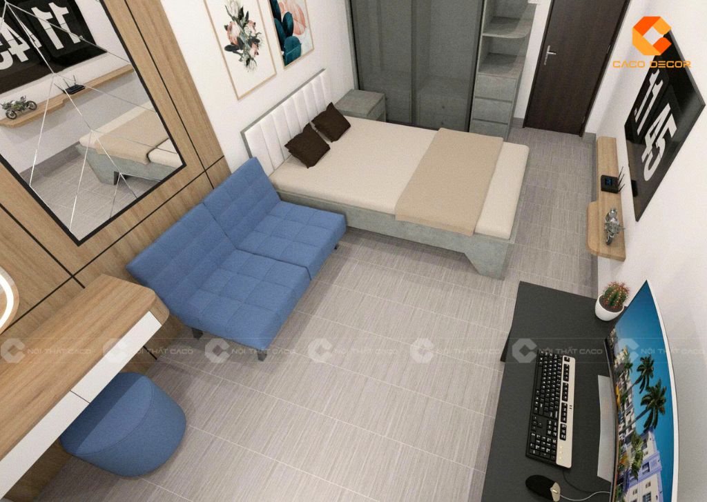 Combo Phòng Ngủ CBPN174 Màu Xám Xi Măng Hiện Đại 6