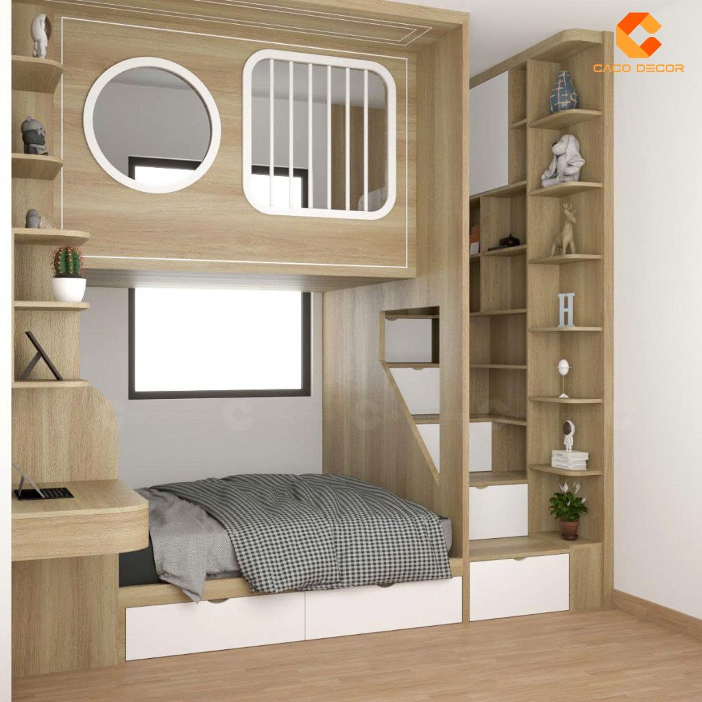 Giường Tầng GT073 Thiết Kế Đẹp Thông Minh 6
