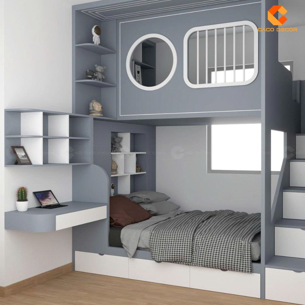 Giường Tầng GT073 Thiết Kế Đẹp Thông Minh 3