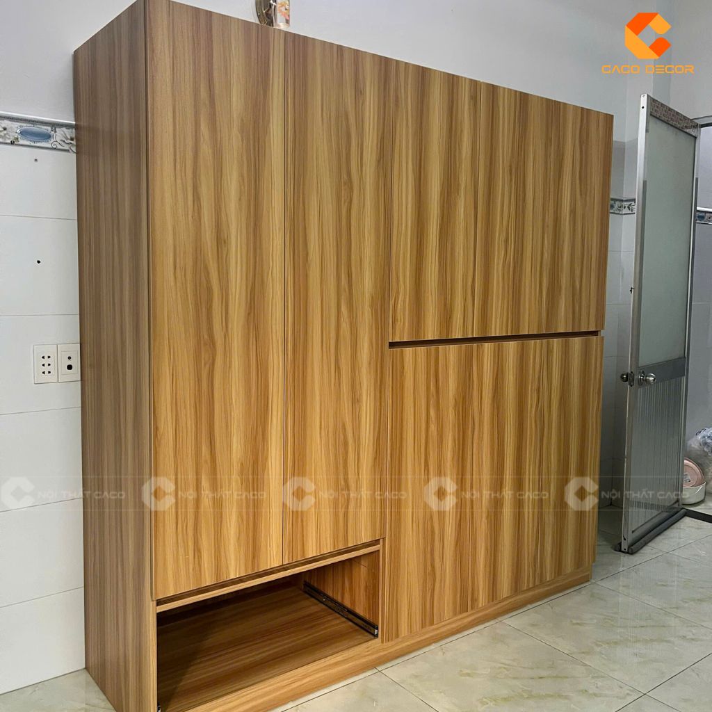 Hình thực tế tủ quần áo thi công tại nhà khách