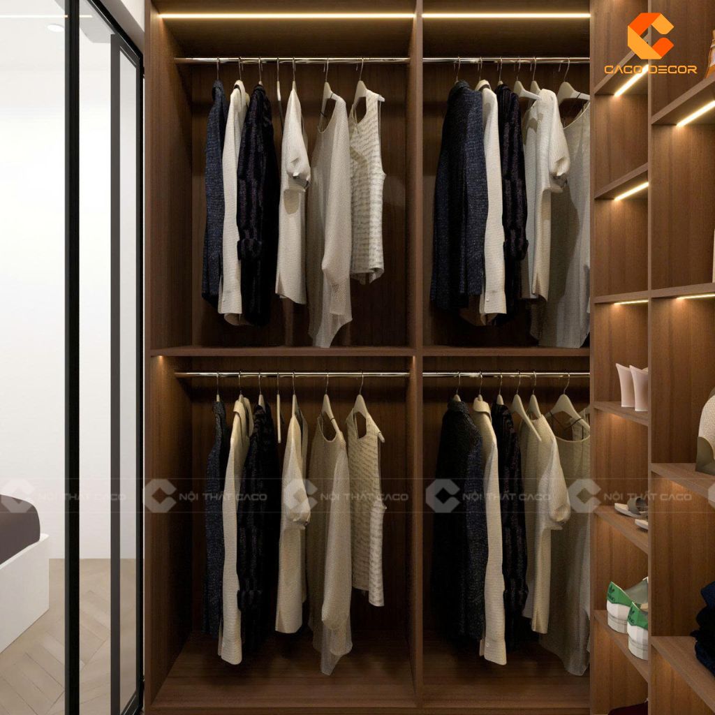 Thiết kế 3D tủ phòng ngủ thi công nhà chị Hiền