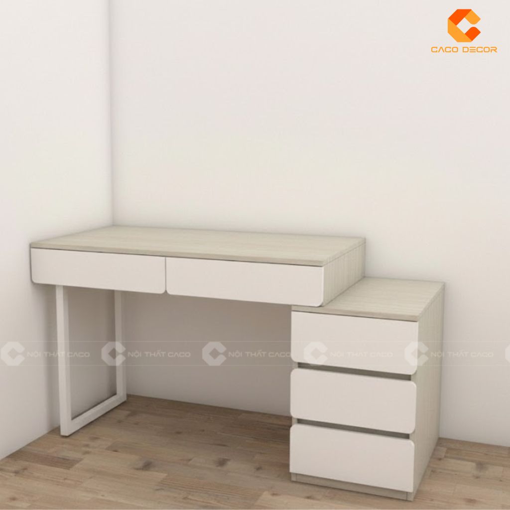 Mẫu thiét kế 3D bộ bàn trang điểm gỗ MDF nhà chị Hạnh