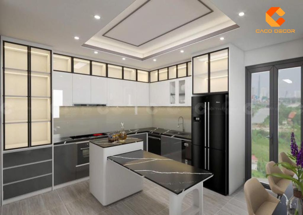 Thiết kế bàn đảo bếp tiện nghi cho không gian bếp