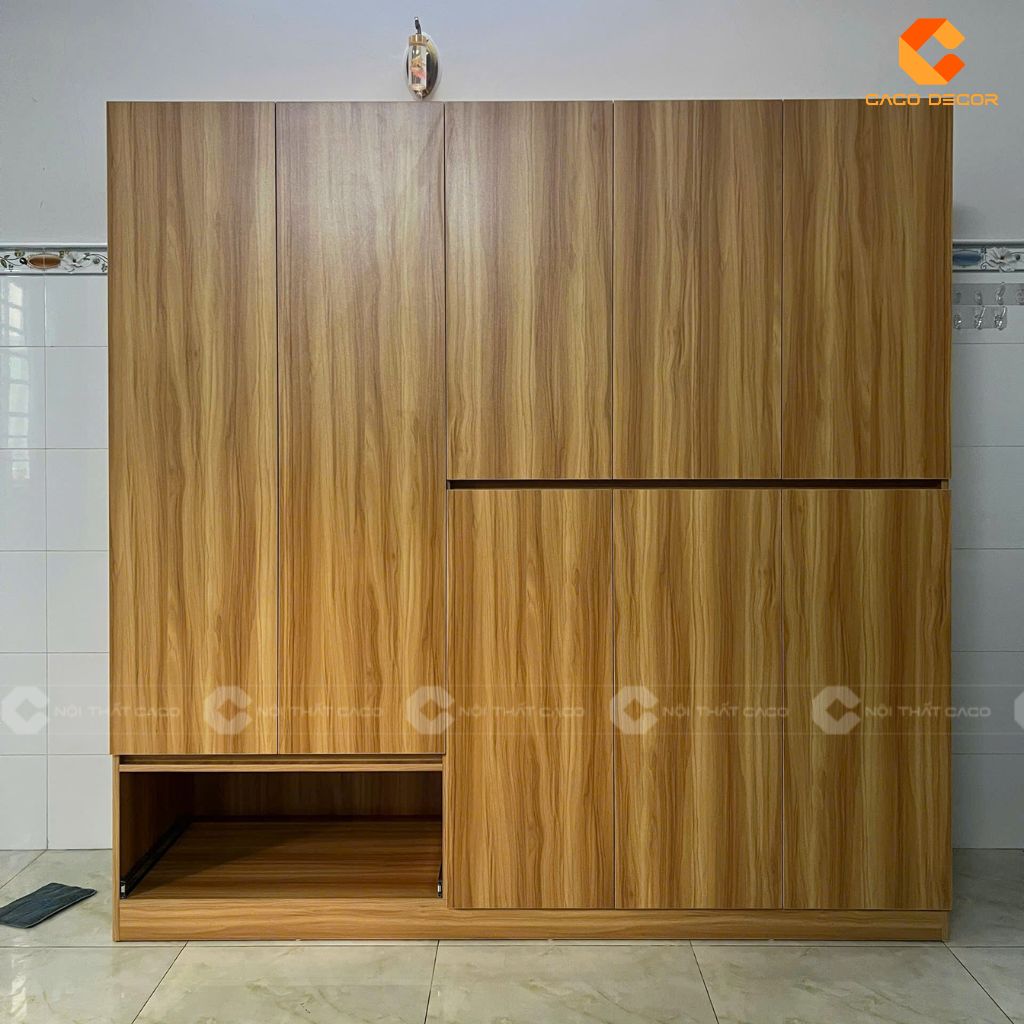 Hình chụp thực tế tủ quần áo bàn giao tại nhà khách