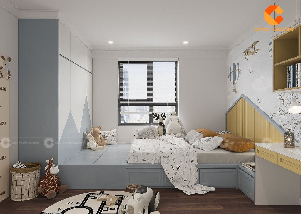 Thiết kế combo phòng ngủ trẻ em PNTE082 hiện đại