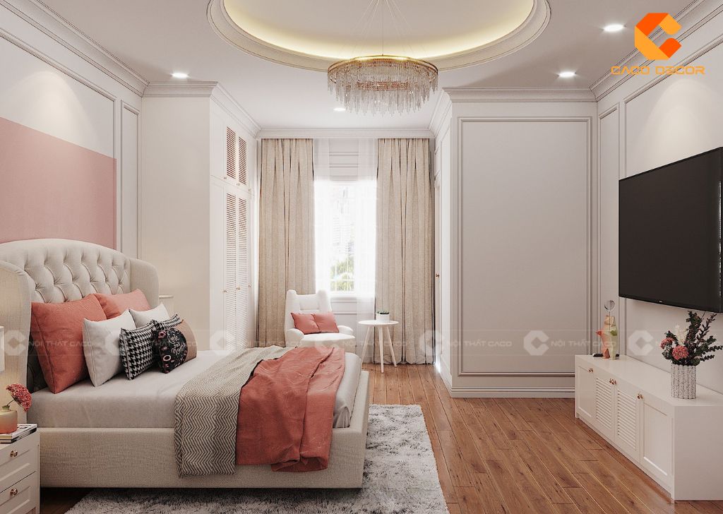 Phòng Ngủ Trẻ Em PNTE085 Màu Hồng Đáng Yêu 1