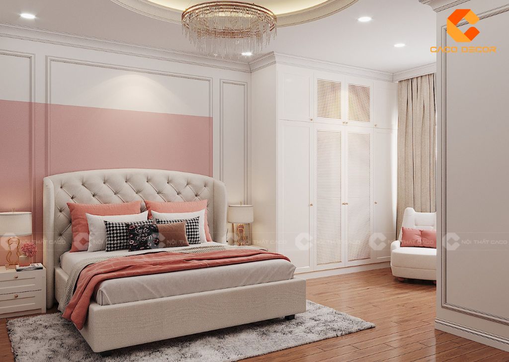 Phòng Ngủ Trẻ Em PNTE085 Màu Hồng Đáng Yêu 2