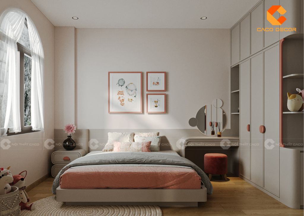 Phòng Ngủ Trẻ Em PNTE098 Đẹp Cho Bé Gái 1