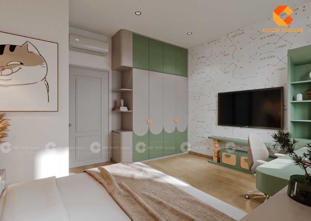 Thiết kế phòng ngủ trẻ em PNTE099 hiện đại tiện nghi