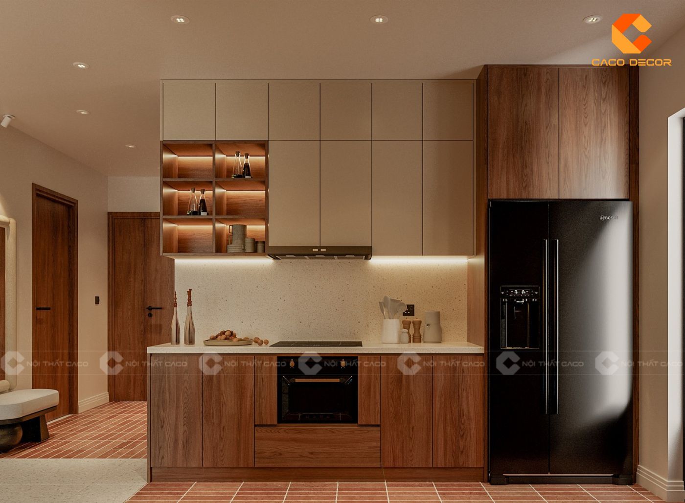 Thiết kế tủ bếp chữ I cho căn hộ chung cư