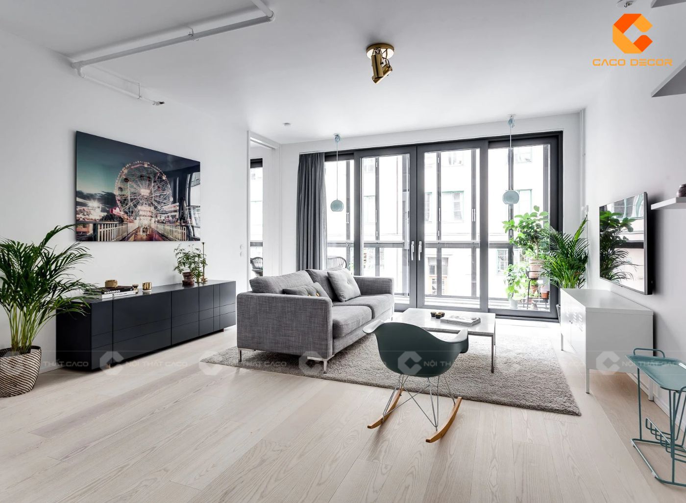 Thiết kế phòng khách căn hộ studio