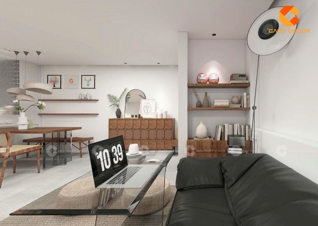 Thiết kế không gian phòng khách và phòng ăn liên thông