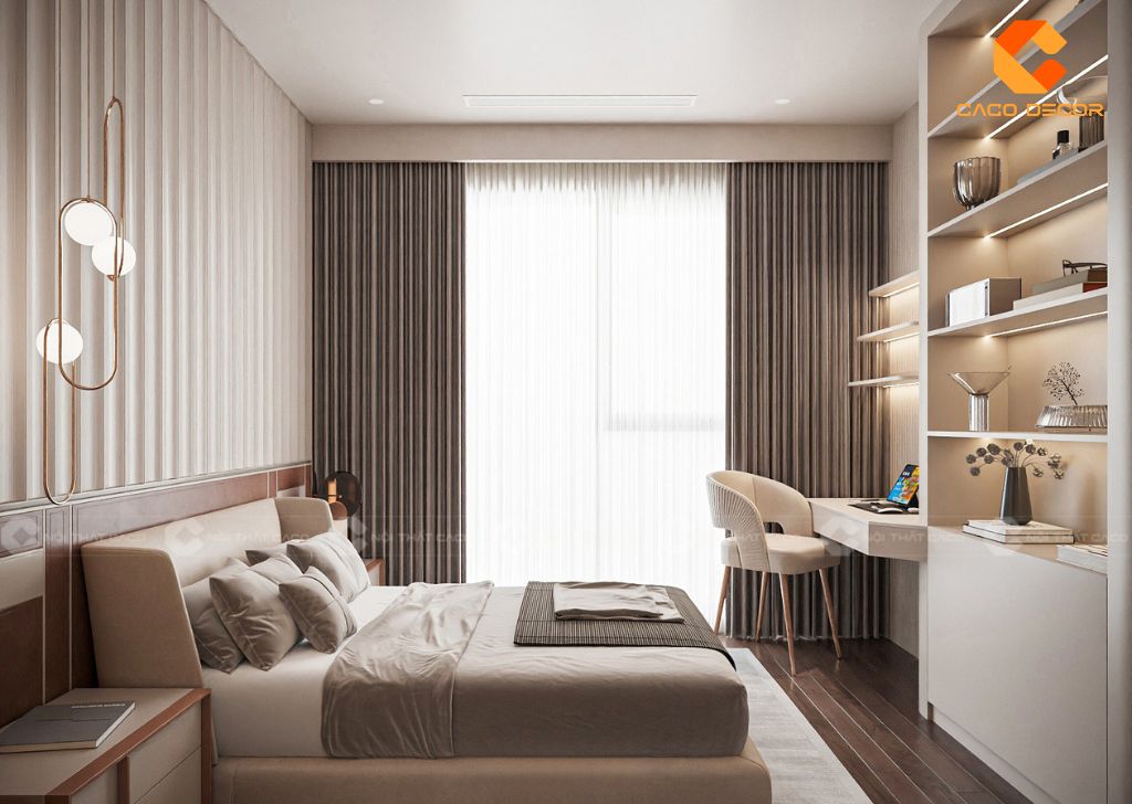 Thiết kế nội thất phòng ngủ 2 có bàn làm việc