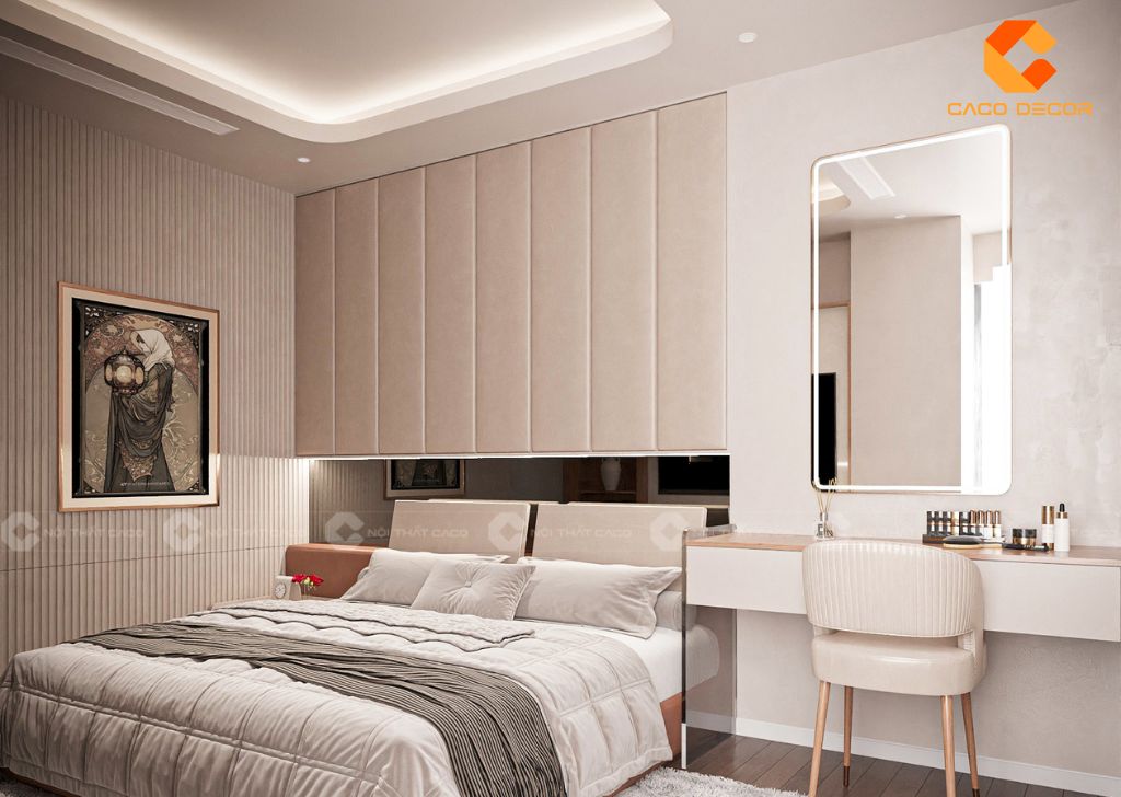 Thiết kế nội thất phòng ngủ master đẹp tiện nghi