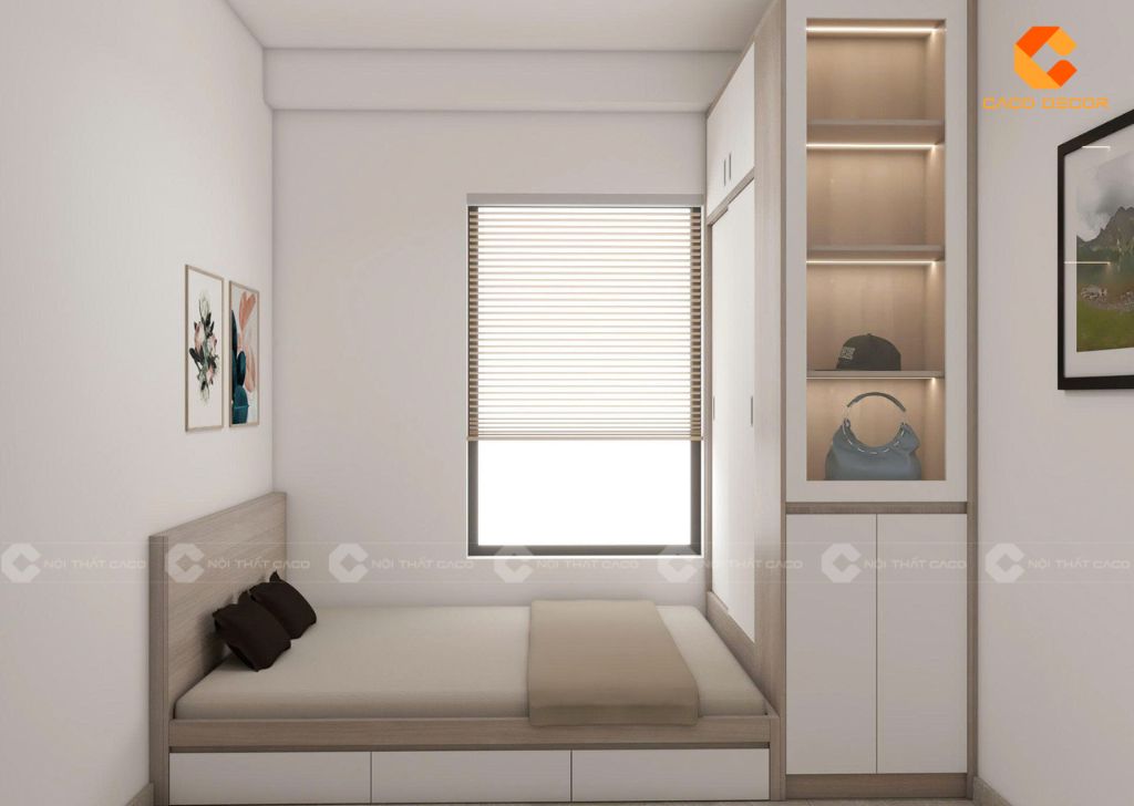 Thiết kế giường liền tủ cho phòng ngủ nhỏ