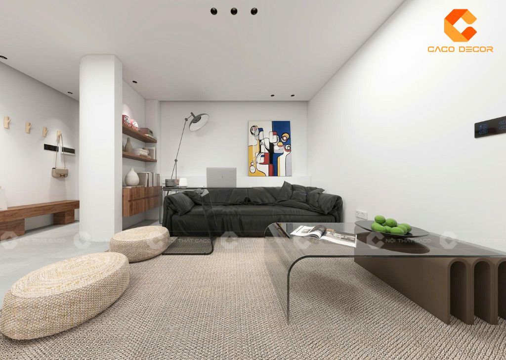 Bộ sofa và bàn trà hiện đại cho phòng khách căn hộ