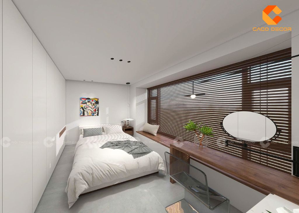 Thiết kế nội thất phòng ngủ căn hộ chung cư