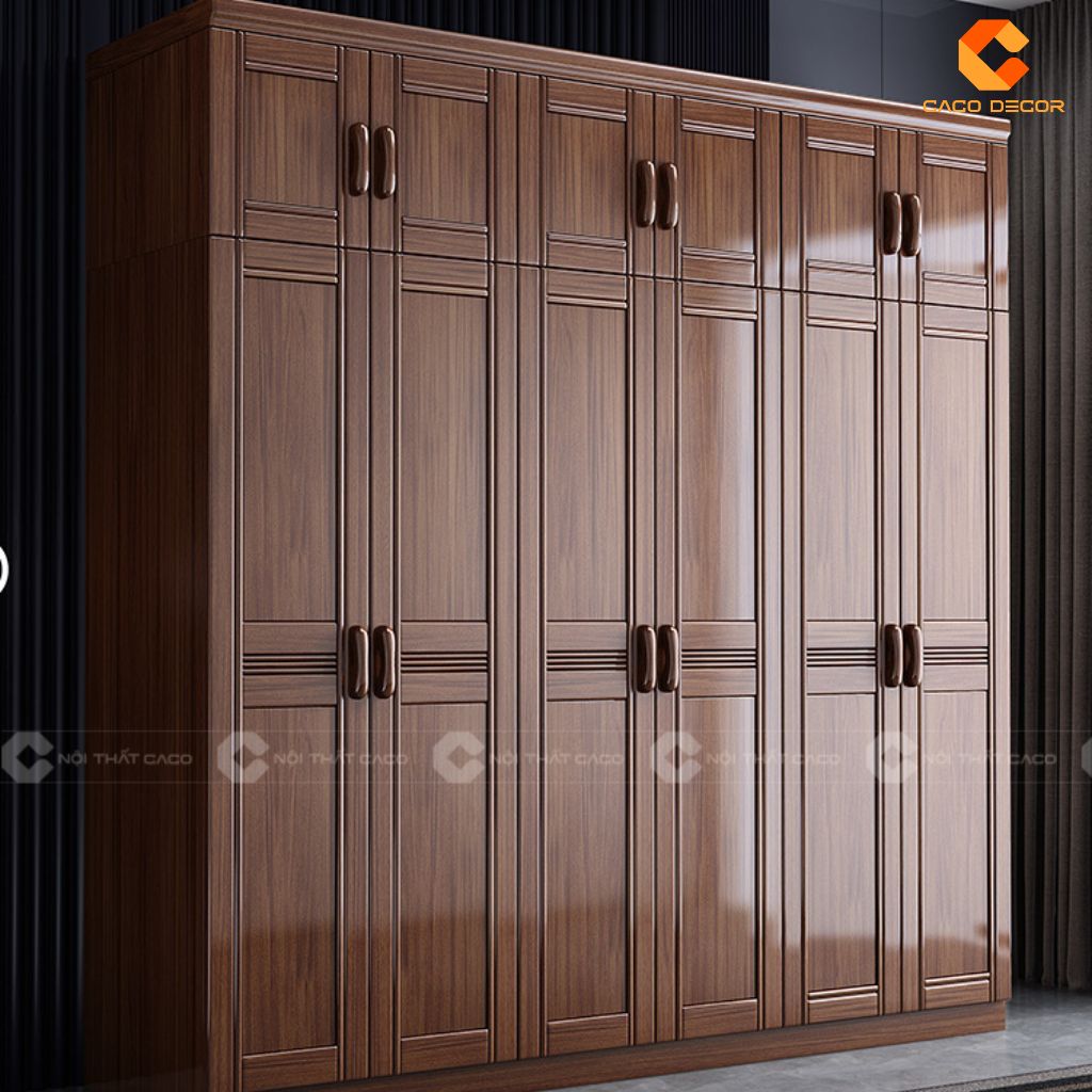 Tủ Quần Áo Gỗ Tự Nhiên TATN074 Thiết Kế Hiện Đại 3